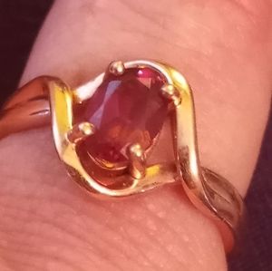 Rose gold tourmaline ring
